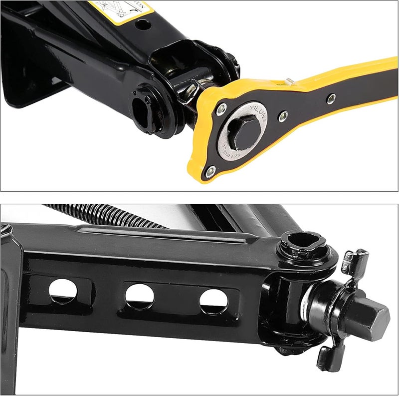 JOIKIT 2 Pack 1.5 Tons 3307 Lbs Capacity Scissor Jack, Car Jack with 2 Ratchet Handles, Car Scissor Jack Lift for Wagon, Van, SUV, Truck, Max Height 15 Inches - Image 3